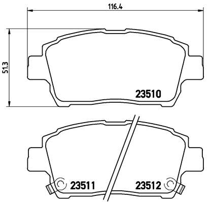 BREMBO Bremsbelagsatz, Scheibenbremse (P 83 051)
