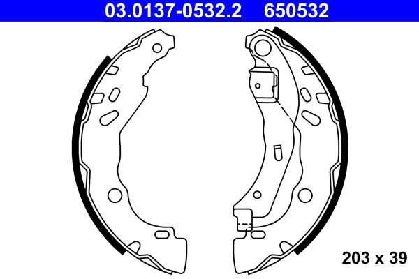 ATE Bremsbackensatz (03.0137-0532.2)