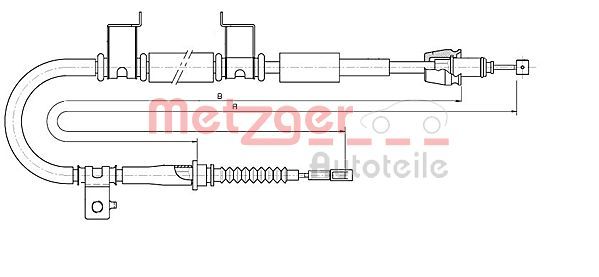 METZGER Seilzug, Feststellbremse (17.6053)