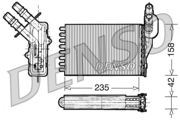 DENSO Wärmetauscher, Innenraumheizung (DRR23001) Thumbnail