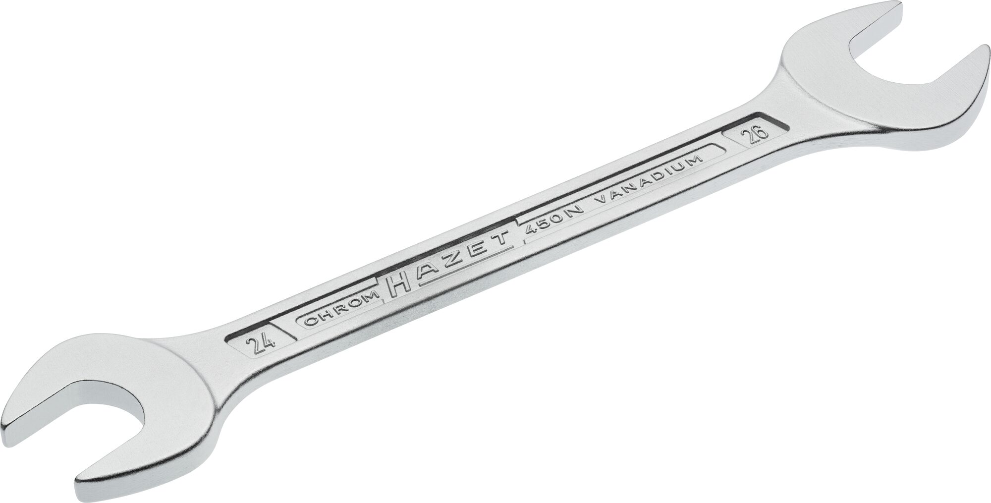 HAZET Doppel-Maulschlüssel 450N-24X26 ∙ Außen-Sechskant Profil ∙ 24 x 26 mm