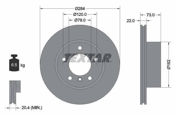 TEXTAR Bremsscheibe (92238403)