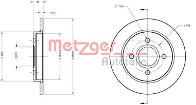 METZGER Bremsscheibe (6110020) Thumbnail