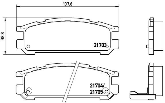 BREMBO Bremsbelagsatz, Scheibenbremse (P 78 005)