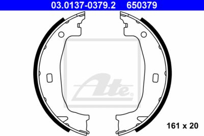ATE Bremsbackensatz, Feststellbremse (03.0137-0379.2) Thumbnail