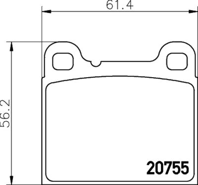 HELLA Bremsbelagsatz, Scheibenbremse (8DB 355 008-801)