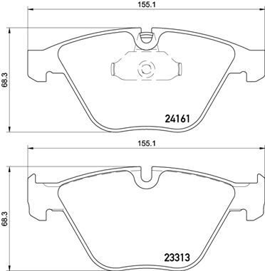 BREMBO Bremsbelagsatz, Scheibenbremse (P 06 081)