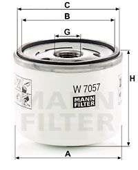 MANN-FILTER Ölfilter (W 7057)