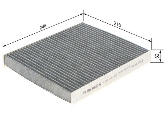 BOSCH Filter, Innenraumluft (1 987 432 357) BOSCH Filter, Innenraumluft (1 987 432 357)