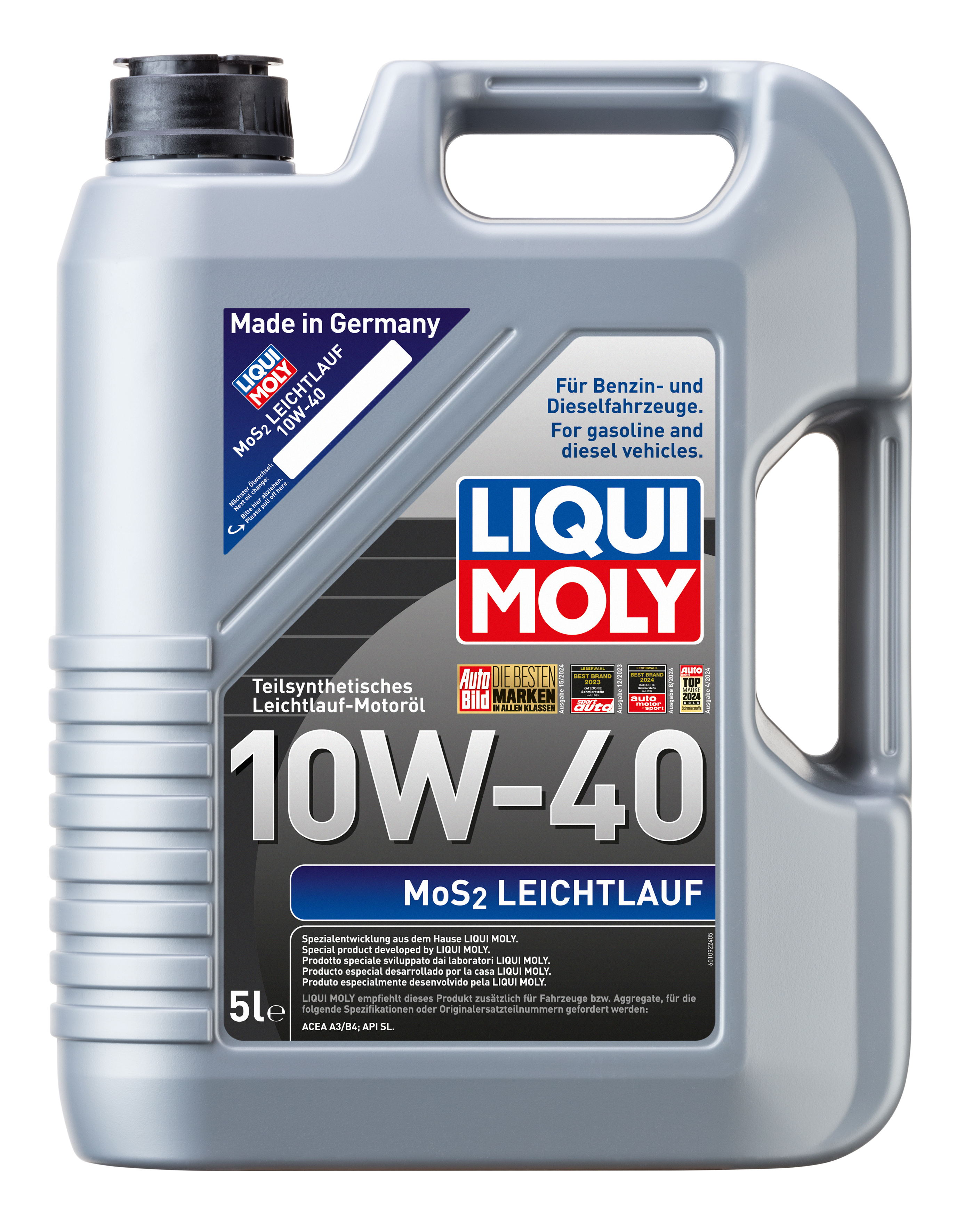 LIQUI MOLY MoS2 Leichtlauf 10W-40, 5 l (1092)