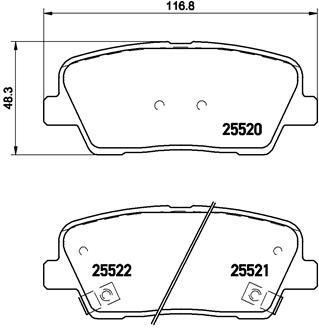 BREMBO Bremsbelagsatz, Scheibenbremse (P 30 063)