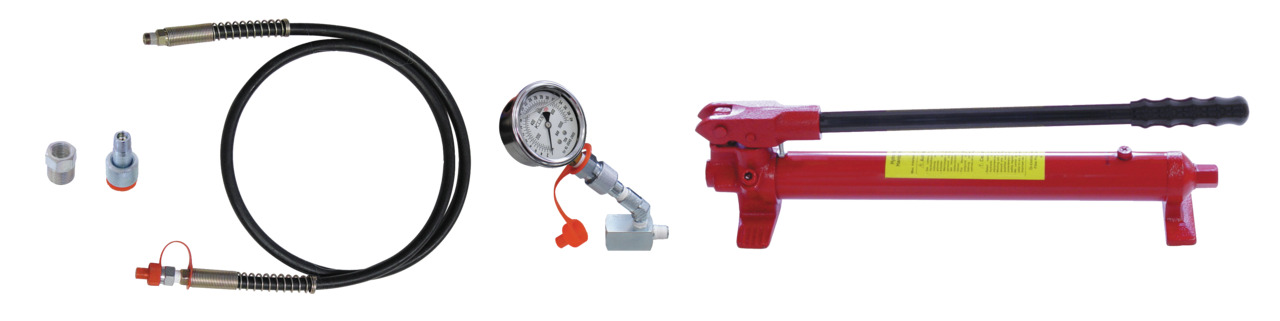 Hydraulik-Handpumpe mit Manometer, 28 t (KL-0215-35 M28)