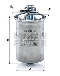 MANN-FILTER Kraftstofffilter (WK 842/21 x) Thumbnail
