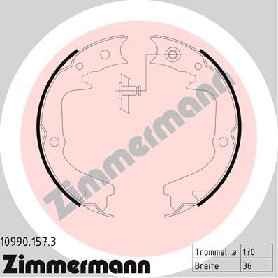 ZIMMERMANN Bremsbackensatz, Feststellbremse (10990.157.3)