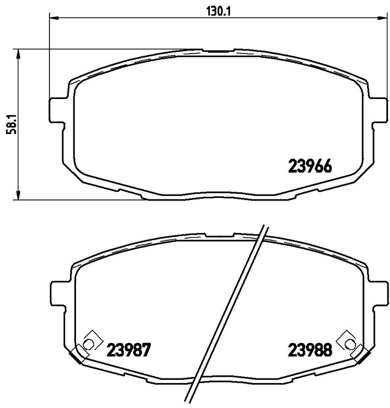 BREMBO Bremsbelagsatz, Scheibenbremse (P 30 034)