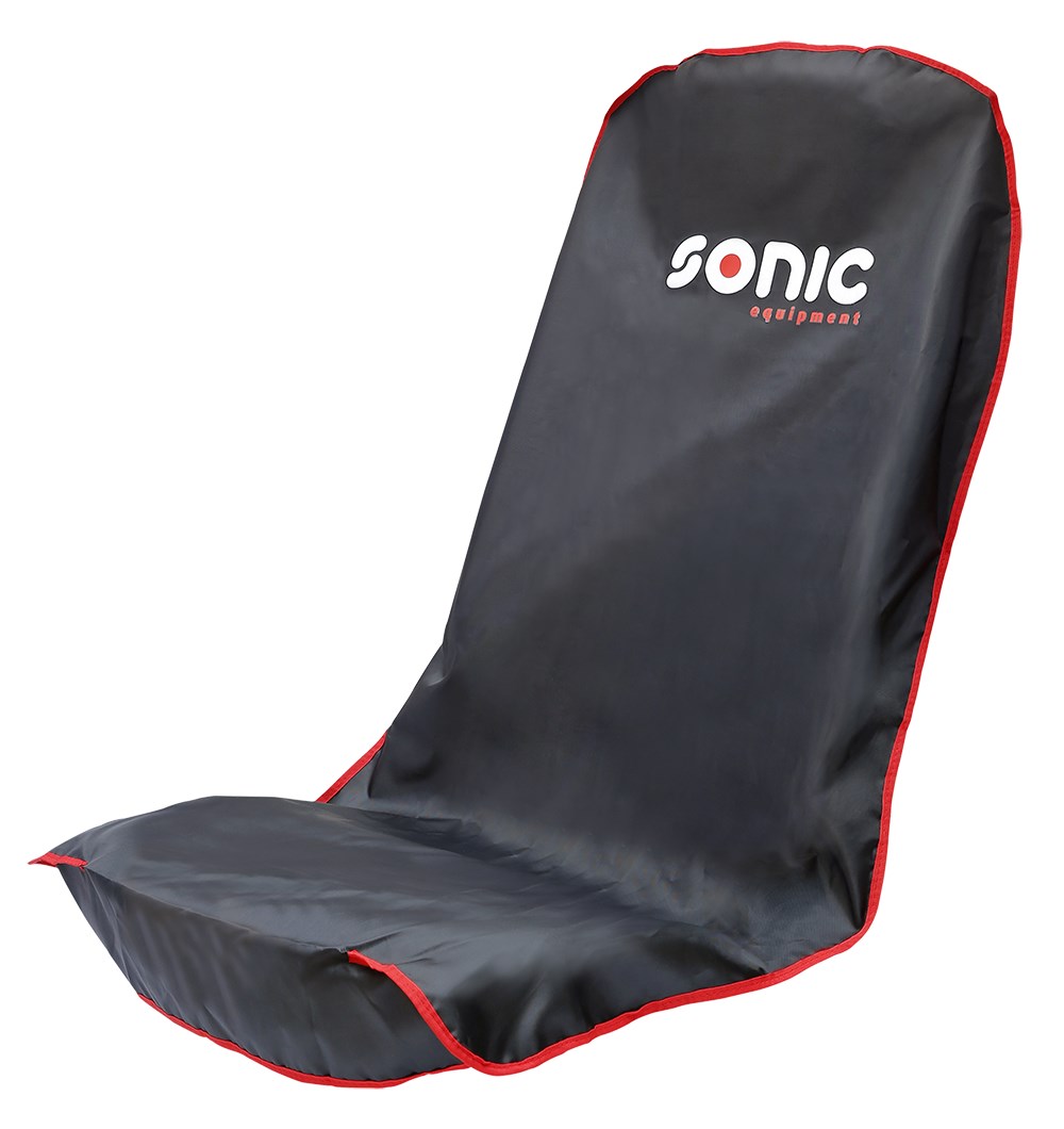 Sitzabdeckung, schwarz mit Sonic Logo