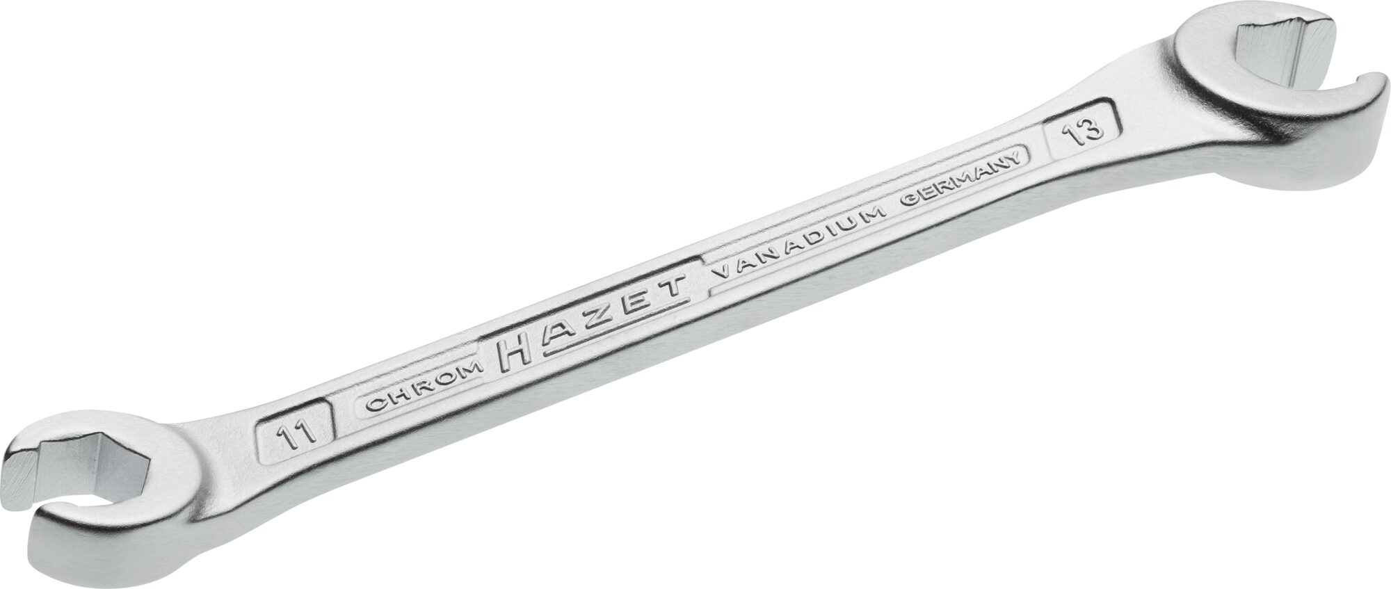 HAZET Doppel-Ringschlüssel ∙ offen 612-11X13 ∙ Außen-Sechskant Profil ∙ 11 x 13 mm