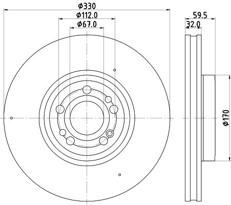 HELLA Bremsscheibe (8DD 355 132-331) HELLA Bremsscheibe (8DD 355 132-331)