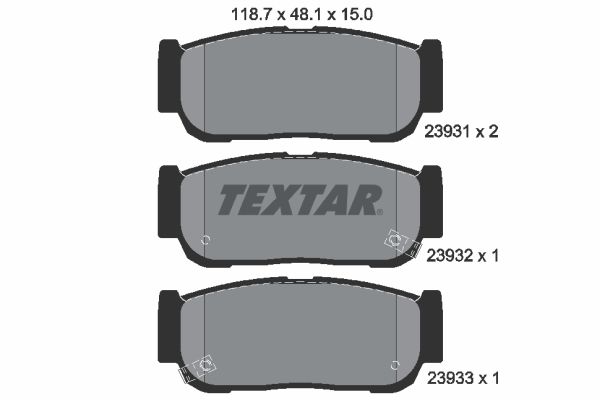 TEXTAR Bremsbelagsatz, Scheibenbremse (2393101)