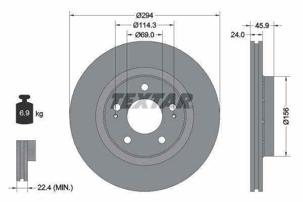 TEXTAR Bremsscheibe (92135203) | KFZ-389846 