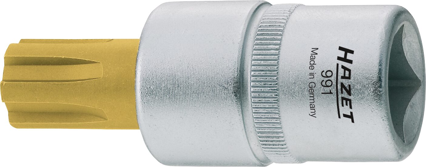 HAZET Schraubendreher-Steckschlüsseleinsatz 991-14 ∙ Vierkant12,5 mm (1/2 Zoll) ∙ Innen Keilprofil Ribe-CV ∙ M14