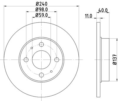 HELLA Bremsscheibe (8DD 355 103-151)