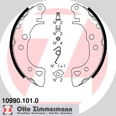 ZIMMERMANN Bremsbackensatz (10990.101.0)