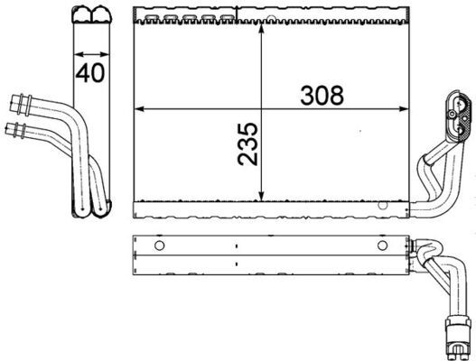 MAHLE Verdampfer, Klimaanlage (AE 91 000P) MAHLE Verdampfer, Klimaanlage (AE 91 000P)
