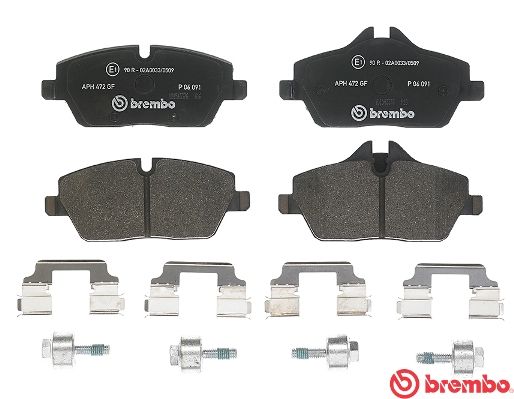 BREMBO Bremsbelagsatz, Scheibenbremse (P 06 091)