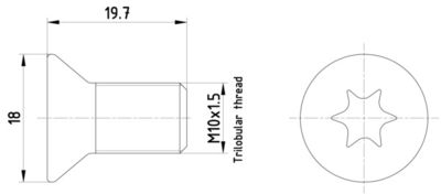 HELLA Schraube, Bremsscheibe (8DZ 355 209-111)