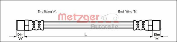 METZGER Bremsschlauch (4112304)