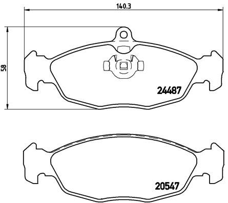 BREMBO Bremsbelagsatz, Scheibenbremse (P 36 017)