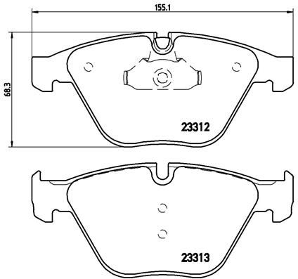 BREMBO Bremsbelagsatz, Scheibenbremse (P 06 054X)