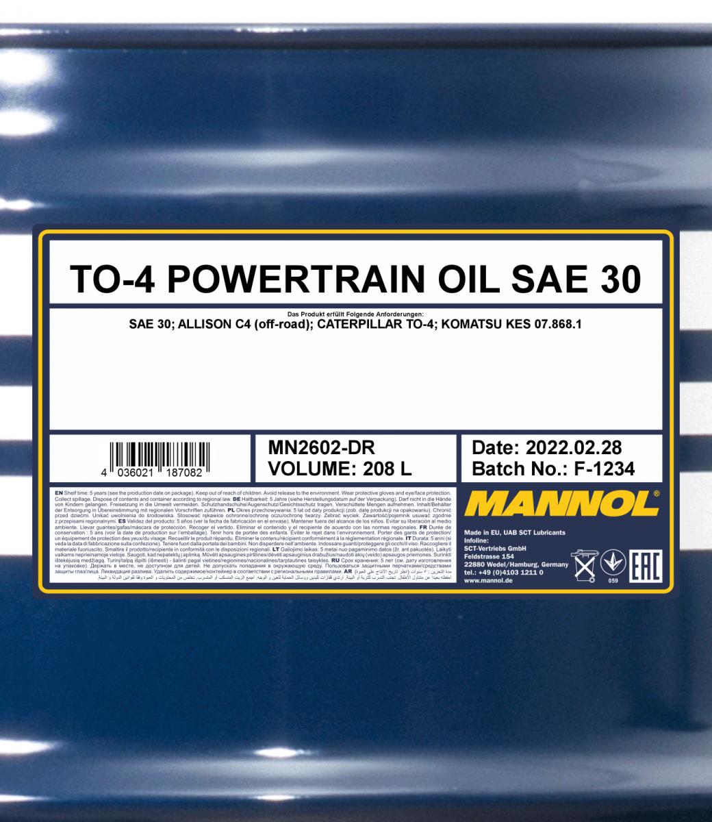 MN TO-4 Powertrain Oil SAE 30