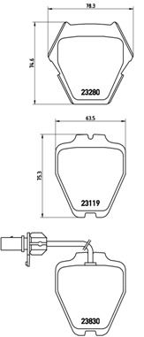 BREMBO Bremsbelagsatz, Scheibenbremse (P 85 067)