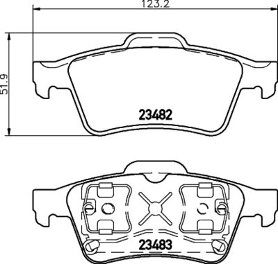 HELLA Bremsbelagsatz, Scheibenbremse (8DB 355 009-121)