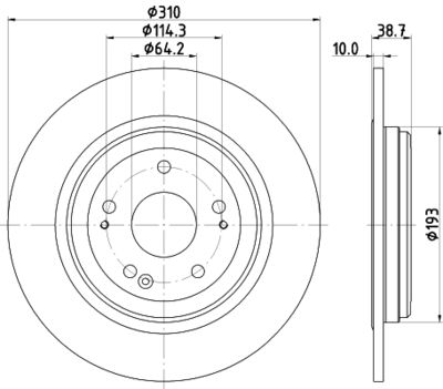 HELLA Bremsscheibe (8DD 355 132-231)