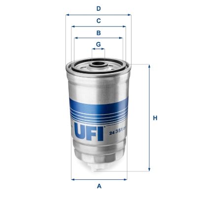 UFI Kraftstofffilter (24.351.01)