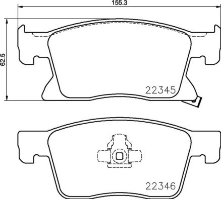 BREMBO Bremsbelagsatz, Scheibenbremse (P 59 091)