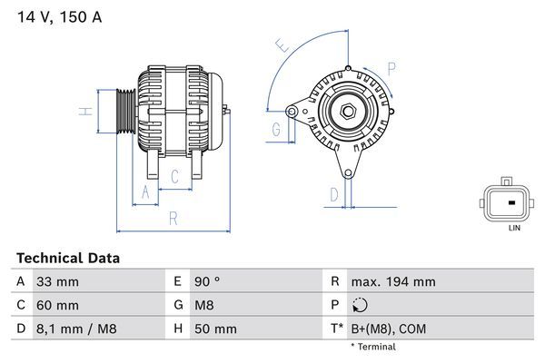 BOSCH Generator (0 986 084 690)