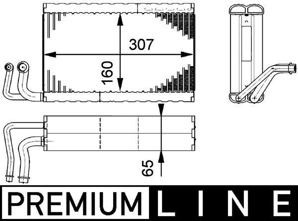 MAHLE Verdampfer, Klimaanlage (AE 68 000P)