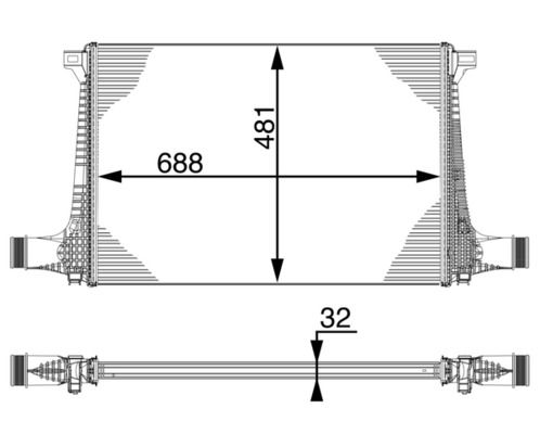 MAHLE Ladeluftkühler (CI 208 000P)