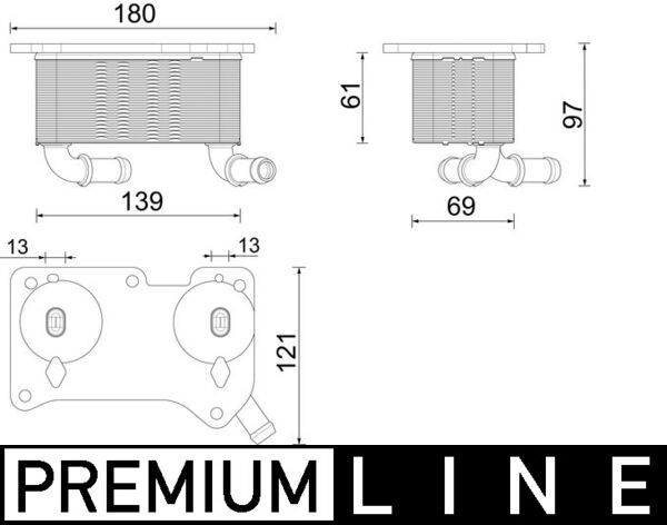 MAHLE Ölkühler, Motoröl (CLC 294 000P) 4057635190213 CLC 294 000P