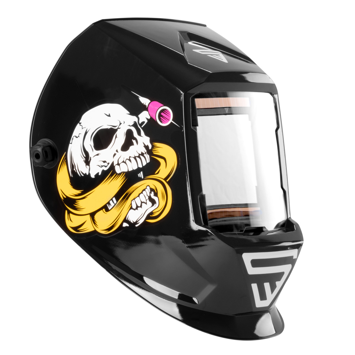 STAHLWERK Automatik Schweißhelm ST-990 SE "Sonderedition Bones" Real Colour 3 in 1