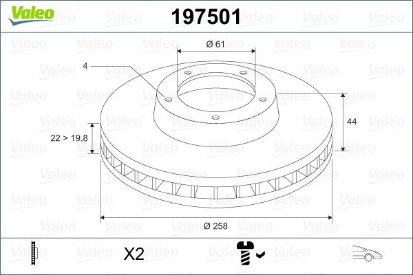 VALEO Bremsscheibe (197501) 3276421975013 197501