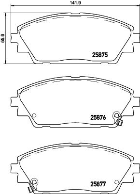 BREMBO Bremsbelagsatz, Scheibenbremse (P 49 050)