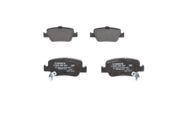 BOSCH Bremsbelagsatz, Scheibenbremse (0 986 494 651)