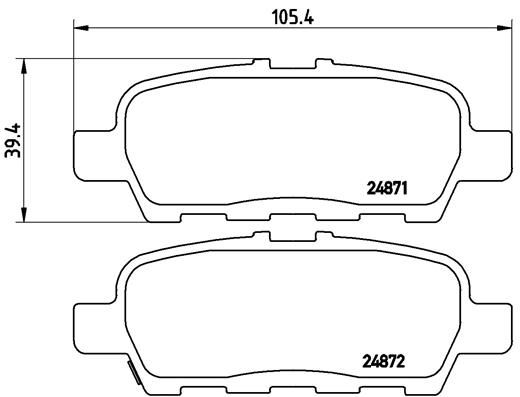 BREMBO Bremsbelagsatz, Scheibenbremse (P 56 068)
