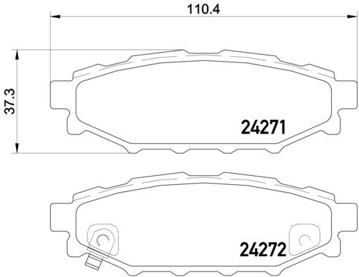 BREMBO Bremsbelagsatz, Scheibenbremse (P 78 020)