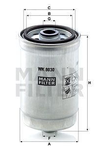 MANN-FILTER Kraftstofffilter (WK 8030) Thumbnail
